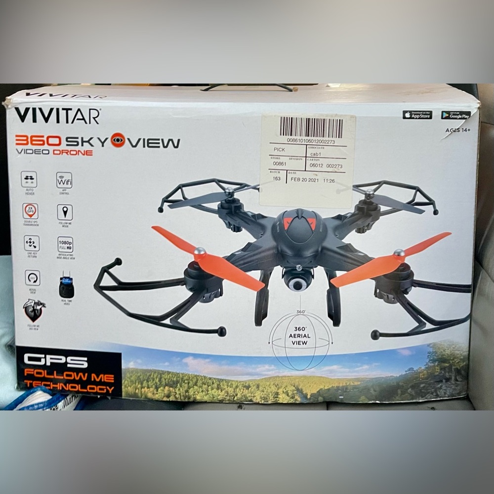 Vivitar VTI 360 Skyview HD Drone with GPS and 16 Mega Pixel Camera